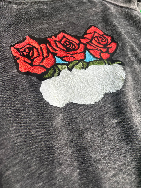 Three Roses (Wide Neck) Sweater